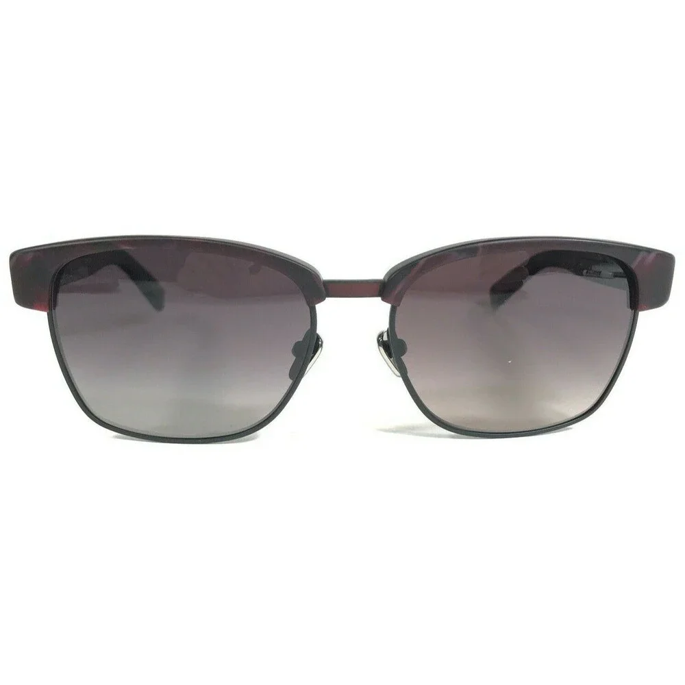 Morgenthal Frederics Sunglasses 816 ADRIAN Large Black Matte Red Horn Frames